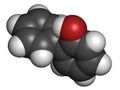 2-Phenylphenol biocide molecule. Commonly used preservative, also known as biphenylol and orthophenyl phenol Royalty Free Stock Photo