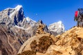 Pheriche valley view with Himalayan mountain peaks, Dingboche, Nepal