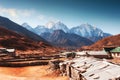 Pheriche village in Himalaya mountains, Nepal Royalty Free Stock Photo