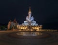 Phetchabun Province,Thailand-July 27,2018, Asahabucha Day in Buddhism wat Phasonkhew temple open lighting all place for people lo