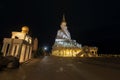 Phetchabun Province,Thailand-July 27,2018, Asahabucha Day in Buddhism wat Phasonkhew temple open lighting all place for people lo