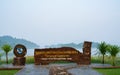 Phetchaburi, Thailand - Jan 14, 2014: Sign of Kaeng Krachan National Park. The National Park is famous it`s diverse wildlife, but