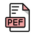 PHF File Format Icon. type file icons. Black outline, pink and White. Vector Illustration Royalty Free Stock Photo