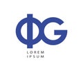 Phi and G Logo Design Royalty Free Stock Photo