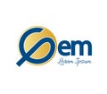 Phi and GEM Logo Design Royalty Free Stock Photo