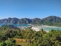 Phi Phi Island Thailand Epic view point. Royalty Free Stock Photo