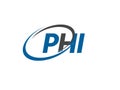 PHI letter creative modern elegant logo design Royalty Free Stock Photo
