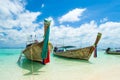 Longtail boat taxi on the Long Beach