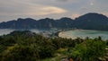 Phi Phi island from view point afternoon Royalty Free Stock Photo