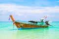 Phi Phi Islands, Krabi, Thailand - Februar 13 2023: Fish Boat in Andaman Sea