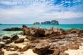 Phi Phi Ley island view from Long beach Royalty Free Stock Photo