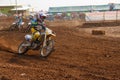 Phichit,Thailand,December 27,2015:Extreme Sport Motorcycle,The motocross competition,motocross rider cornering and free fee to see