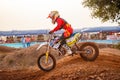 Phichit,Thailand,December 27,2015:Extreme Sport Motorcycle,The motocross competition,motocross rider and good driver