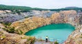 Phichit, THAILAND - May 4, 2022 : Work site panorama picture at Akara Mining Resources the largest gold mining in Southeast Asia