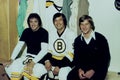 Phil Esposito, Johnny Bucyk and Bobby Orr.