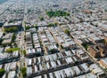 Philadelphia aerial perspective at overhead view of the over showing neighborhood family private houses Phila PA USA