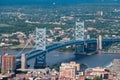 Philadelphia aerial view pano cityscape landscape