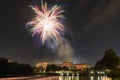 Philadelphia art musuem and fireworks Royalty Free Stock Photo