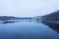 Philadelphia Boathouse Row in the snow