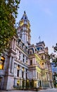 Philadelphia City Hall building at sunset Royalty Free Stock Photo