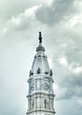 Philadelphia city hall with statue of William Penn Royalty Free Stock Photo