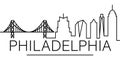 Philadelphia city outline icon. elements of cityscapes illustration line icon. signs, symbols can be used for web, logo, mobile