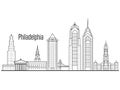 Philadelphia city skyline - downtown cityscape, towers