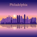 Philadelphia city skyline silhouette background