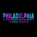 Philadelphia. Colorful typography text banner. Vector the word philadelphia design. Can be used to logo, card, poster