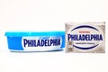 PHILADELPHIA Cream Cheese. PHILADELPHIA is a brand of Mondelez Royalty Free Stock Photo