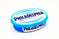 PHILADELPHIA Cream Cheese. PHILADELPHIA is a brand of Mondelez Royalty Free Stock Photo
