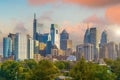 Philadelphia downtown city skyline, cityscape of Pennsylvania