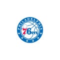 Philadelphia 76ers logo editorial illustrative on white background