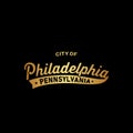 City of Philadelphia lettering design. Philadelphia, Pennsylvania typography design. Vector and illustration. Royalty Free Stock Photo