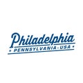 Philadelphia lettering design. Philadelphia, Pennsylvania, USA typography design. Vector and illustration. Royalty Free Stock Photo
