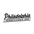 Philadelphia lettering design. Philadelphia, Pennsylvania, USA typography design. Vector and illustration. Royalty Free Stock Photo
