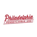 Philadelphia lettering design. Philadelphia, Pennsylvania, USA typography design. Vector and illustration. Royalty Free Stock Photo