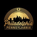 Philadelphia, Pennsylvania. Logo design template. Vector illustration. Royalty Free Stock Photo