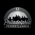 Philadelphia, Pennsylvania. Logo design template. Vector illustration. Royalty Free Stock Photo