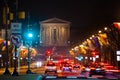 Philadelphia Museum of Art and busy evening road Royalty Free Stock Photo