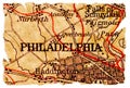 Philadelphia old map Royalty Free Stock Photo