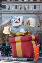 Philadelphia, PA - November 23, 2017: Bugs Bunny in Gift float at Annual Thanksgiving Day Parade in Center City Royalty Free Stock Photo