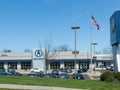 Acura automobile dealership sign and logo. Royalty Free Stock Photo