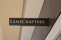 LensCrafters eye examination glasses, storefront shopping mall Royalty Free Stock Photo