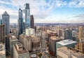 Philadelphia, Pennsylvania. City rooftop view with urban skyscrapers Royalty Free Stock Photo