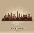 Philadelphia Pennsylvania city skyline silhouette