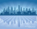 Philadelphia Pennsylvania city skyline vector silhouette