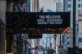 View of the front entrance of the Bellevue Hotel on Broad Street in Philadelphia