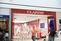Clarins beauty store front.