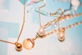 Tiffany white pearl gold earrings